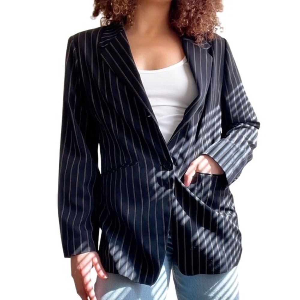 Vintage Y2K Vivienne Westwood Style Pinstripe Fitted Tailored Blazer Jacket